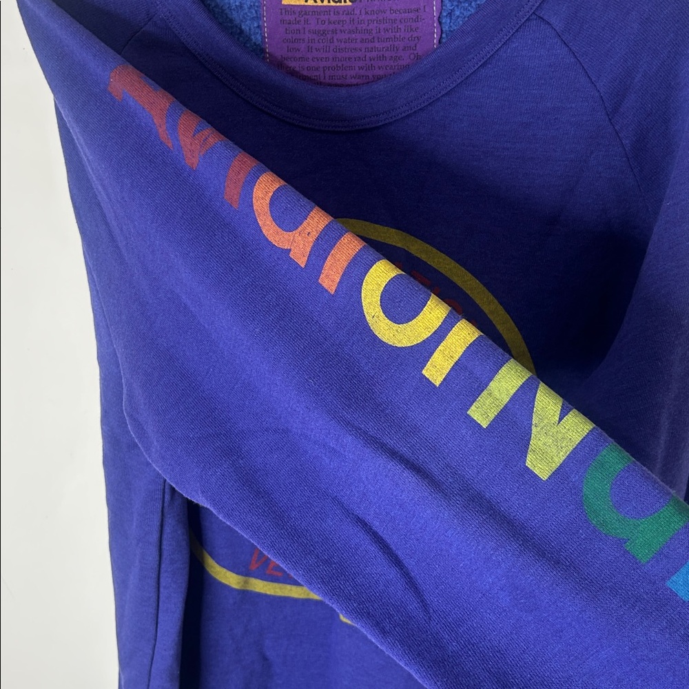AVIATOR NATION Signature Logo Crew Neck Sweatshirt Purple Venice, CA Size Large - Picture 6 of 16
